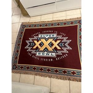 1996 SUPERBOWL 30 NFL THROW BLANKET Team Sun Devil Stadium 48”x58” a4